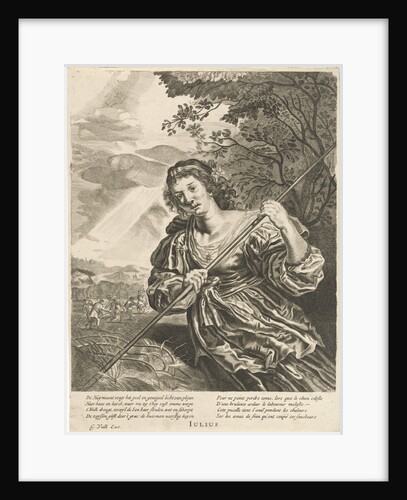 July: a woman harvesting by Joachim von Sandrart