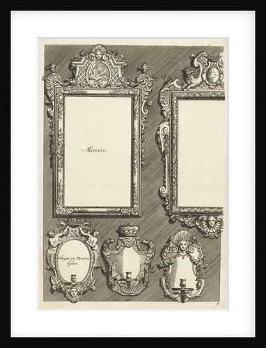 Two Rectangular Mirrors and Three Sconces, Daniël Marot I by Anonymous