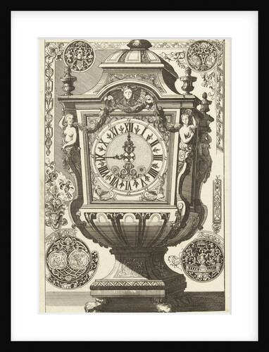 Clock in the form of a rectangular urn, Daniël Marot (I) by Anonymous