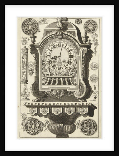 Clock on console awarded bust, Daniël Marot (I) by Anonymous