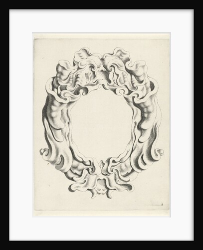 Cartouche with lobe ornament, overhead mask with open mouth by Clement de Jonghe