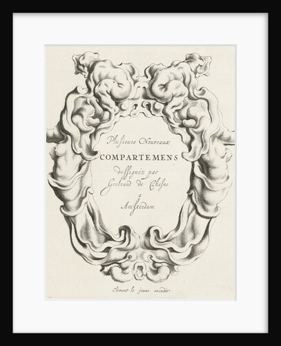 Cartouche with lobe ornament on both sides a female torso by Clement de Jonghe