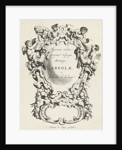 Cartouche with lobe ornament consisting of a large and a small compartment by Clement de Jonghe