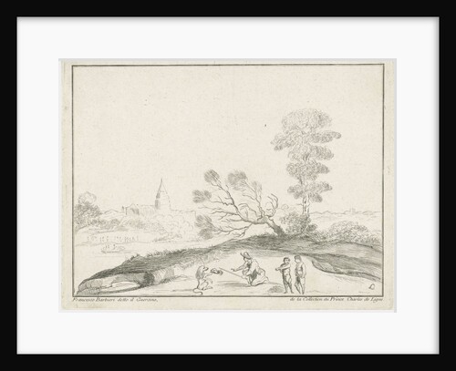 Landscape with lion by Charles Joseph Emmanuel de Ligne