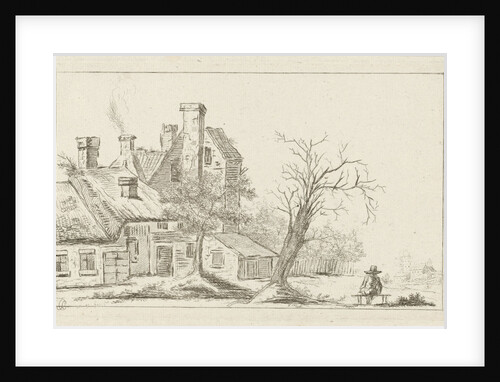 Landscape with houses by Charles Joseph Emmanuel de Ligne