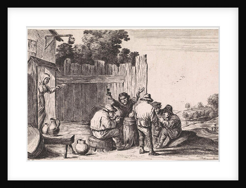 Five farmers around a barrel by Anonymous