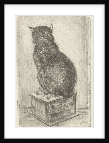 Cat sits on a stove by Louis Bernard Coclers