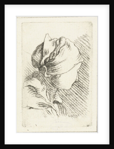 Study Sheet with a woman with head scarf by Louis Bernard Coclers