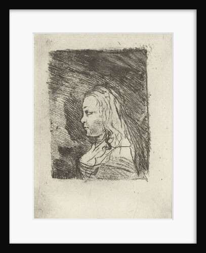 Bust of a young woman in profile to the left by Louis Bernard Coclers