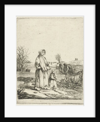 Beggar Star with child in a ditch by Louis Bernard Coclers