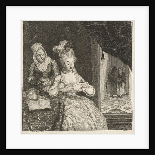 Young woman reading a letter by Louis Bernard Coclers