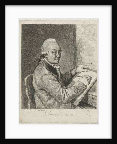 Portrait of the artist John Janson, characteristic by Louis Bernard Coclers