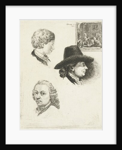 Study Sheet with portraits of Louis Bernard Coclers and his family by Louis Bernard Coclers