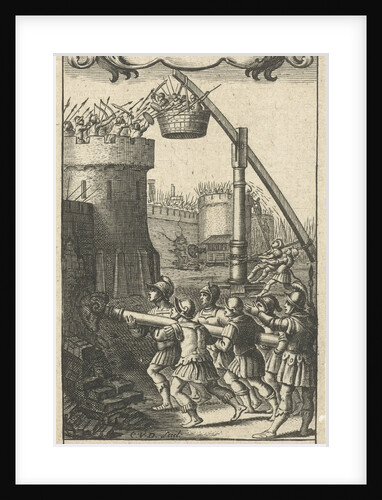 Soldiers fall fortress with a battering ram, to defend the walls of soldiers against the attack by Joannes Maire