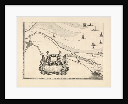 Map of Maassluis and the banks of the Meuse, The Netherlands by Jacob Quack