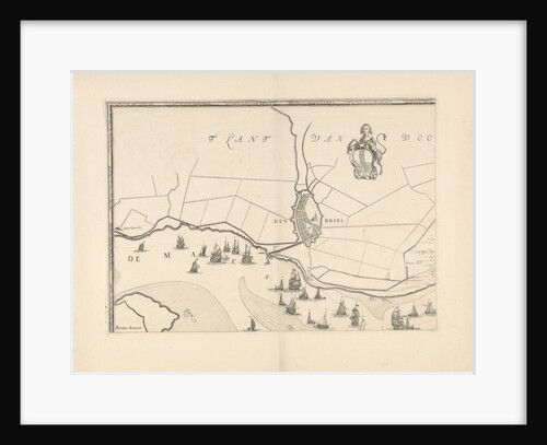 Map of Brielle and the banks of the Meuse by Jacob Quack