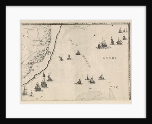 Map of the North Sea and the coast of Holland by Jacob Quack