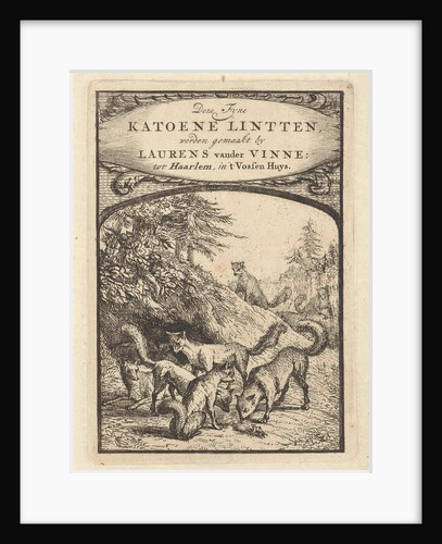 Trade Label Laurens van der Vinne by Laurens Vincentsz. van der Vinne