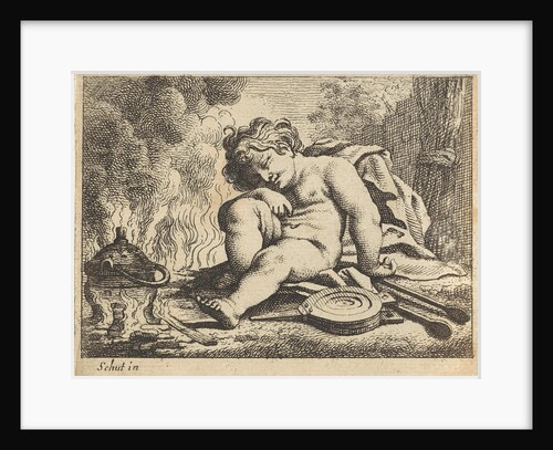 Sleeping putto by Anonymous