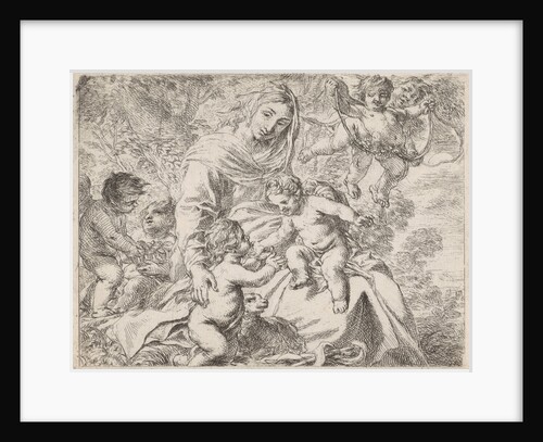 In a landscape is Mary with the Christ Child on her lap by Cornelis Schut I