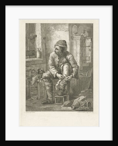 Man binds his leg by Johannes Schoenmakers