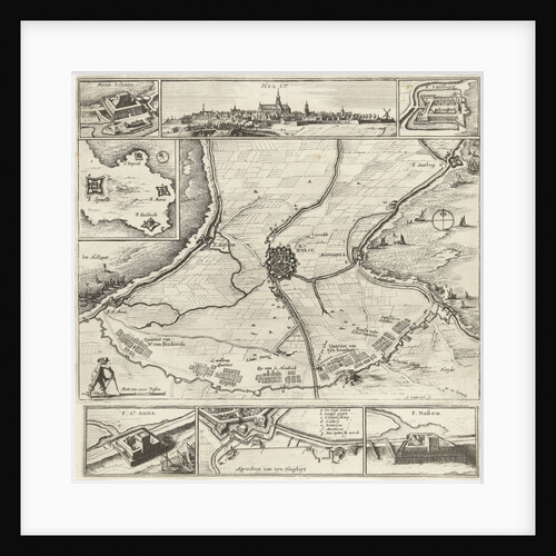 Siege and conquest of Hulst by the military forces under Frederik Hendrik of 28 September and 5 November 1645 by Abraham Dircksz Santvoort