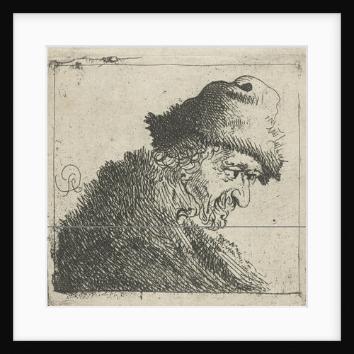 Portrait of an old man with a fur hat by Pieter Jansz. Quast