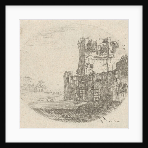 Ruin in a landscape by Jan van Nickelen