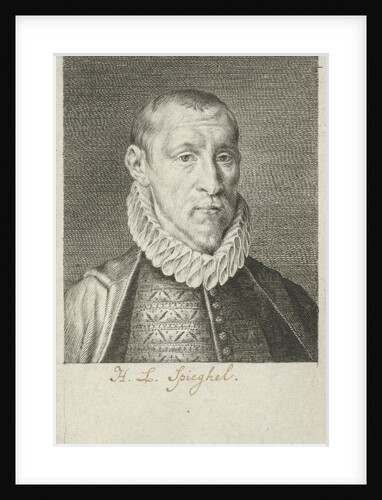 Portrait of Hendrick Laurensz. Spieghel, writer and poet, at age 30 by Jan Harmensz. Muller