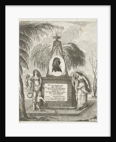 Portrait of C.A. Vanden Broeck on a tomb by Jacob Hugo Hoedt