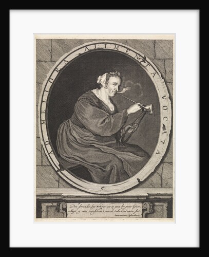 Smoking farmer by Cornelis Dusart