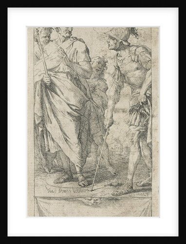 Popilius Laenas draws a circle by Jan Miel