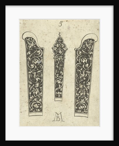 Three knife handles by Michiel le Blon