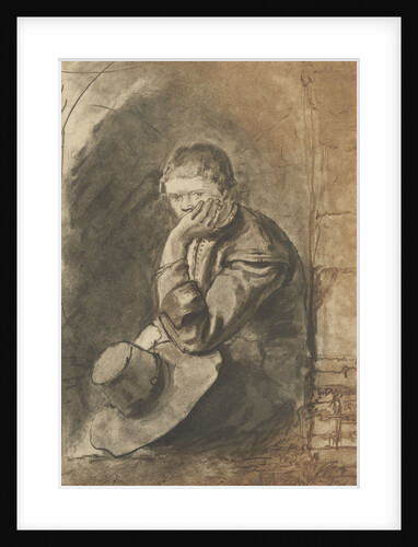 Seated man by Rembrandt Harmensz. van Rijn