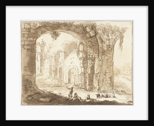 Landscape with ruins by Jurriaan Cootwijck