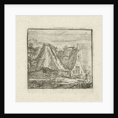 View of farmhouse and barn by Hermanus Fock