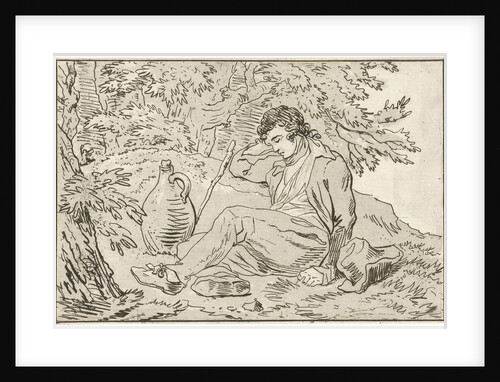 Sleeping man by Hermanus Fock