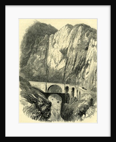 The Devil's Bridge on the St. Gothard Road Switzerland by Anonymous