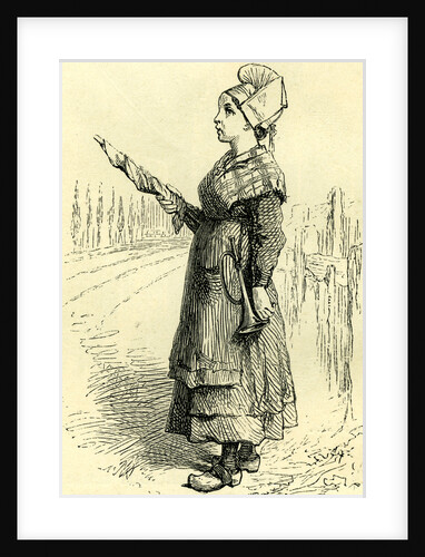 Swiss Lady Switzerland Engraving 19 C by Anonymous