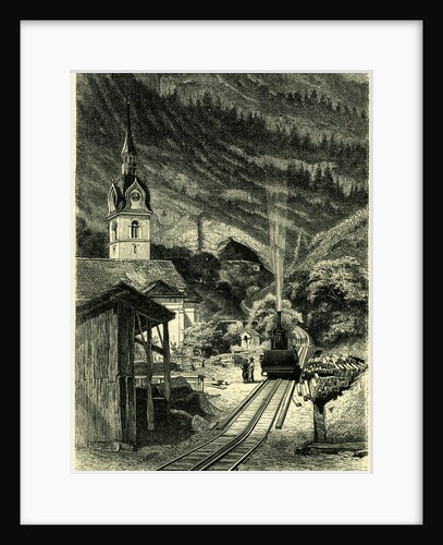 Vitznau Station on the Rigi 1464 Feet above the Level of the Sea Switzerland by Anonymous