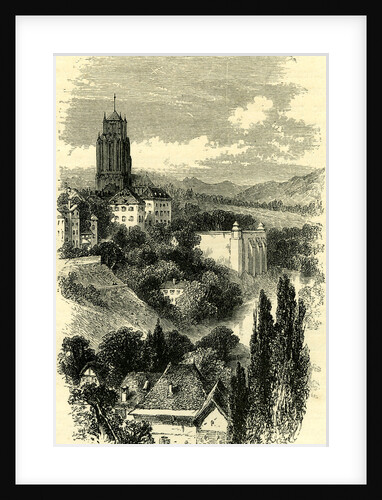 Cathedral and Platform at Berne. Switzerland by Anonymous