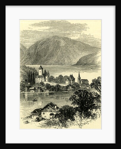 Castle of Spietz Lake of Thun Switzerland by Anonymous
