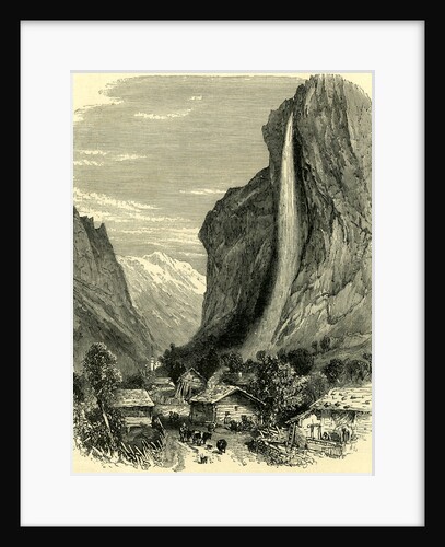 The Staubbach and Valley of Lauterbrunnen Switzerland by Anonymous