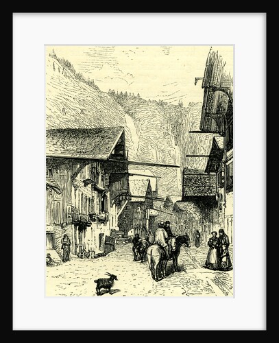 The Street of Meyringen Switzerland by Anonymous