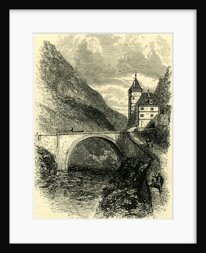 St. Maurice Switzerland Engraving 19 C by Anonymous