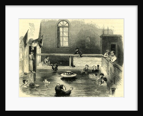 The Baths at Leukerbad Switzerland by Anonymous
