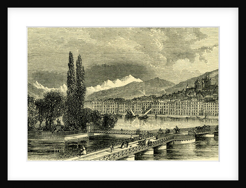 The Lake and City of Geneva Switzerland by Anonymous