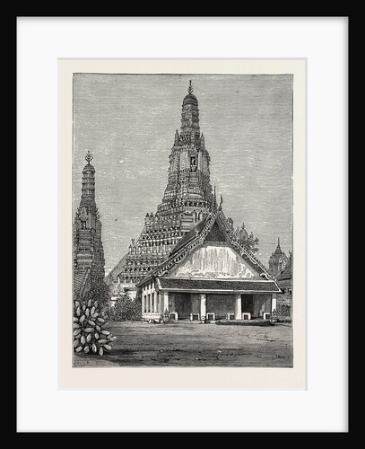 A Buddhist Wat, or Temple, at Bangkok, Siam by Anonymous