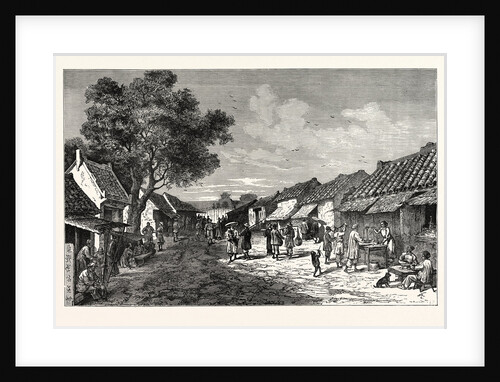 The Main Street of Hué, Capital of the Kingdom of Anam by Anonymous