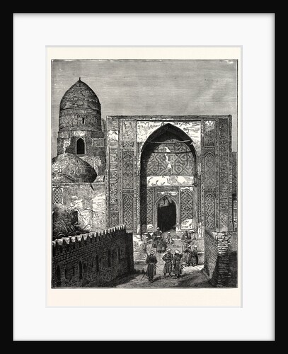 Native Police at the Gate of the Mosque of Shah Zindeh, Samarcand by Anonymous